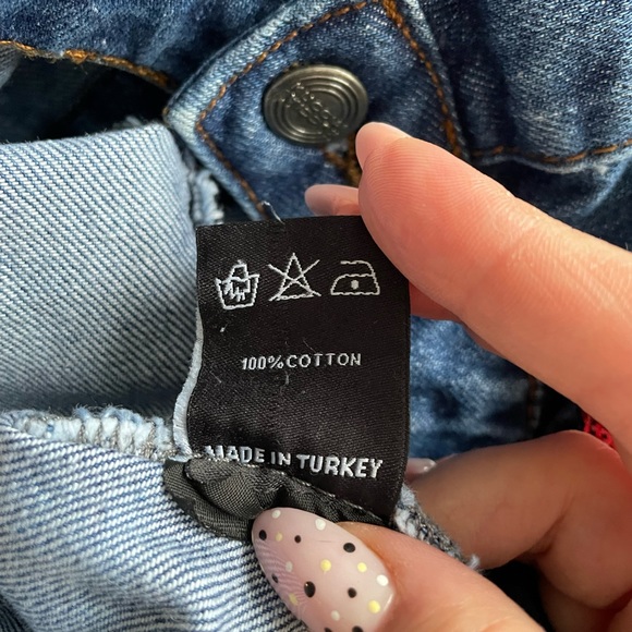 KUCCIA SEQUIN FLORAL PATCH DENIM SKIRT SIZE 8 - Picture 13 of 13